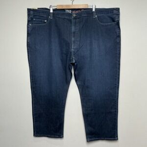 True Nation Men's Jeans Size 54x28 Dane Blue Dark Wash Relaxed Fit Stretch NWT